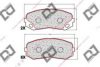 DJ PARTS BP1808 Brake Pad Set, disc brake